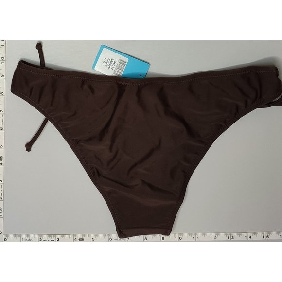 NWT California Waves Foward Side Deco Tie Brown bikini bottom - Picture 5 of 7